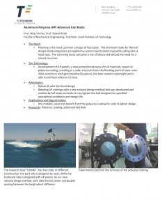 Polyurea coatings improve the mechanical reliability of planning boats
